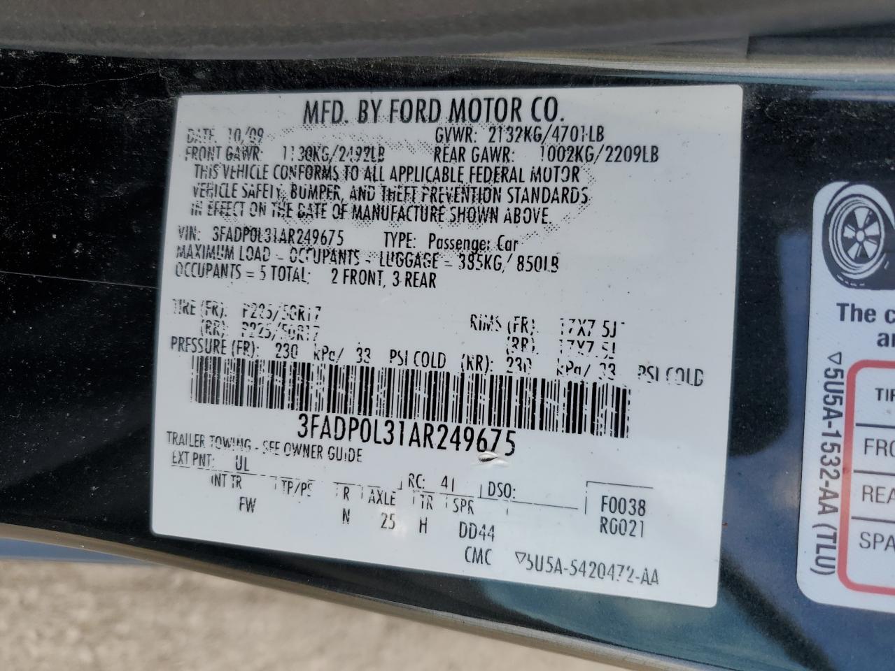 3FADP0L31AR249675 2010 Ford Fusion Hybrid