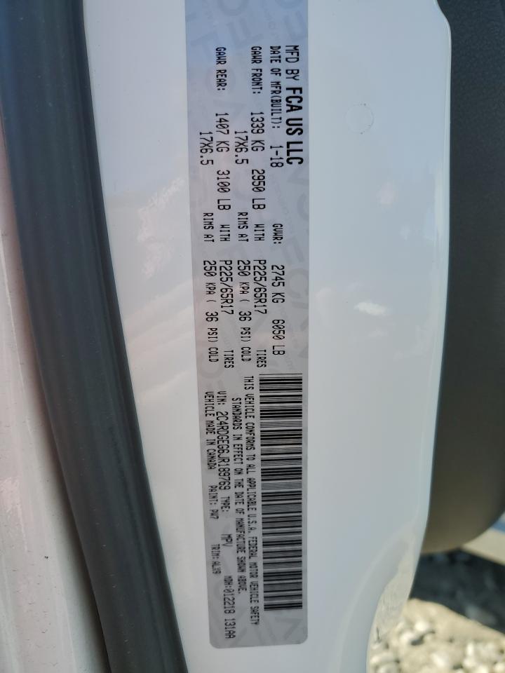 2C4RDGEG6JR189769 2018 Dodge Grand Caravan Gt