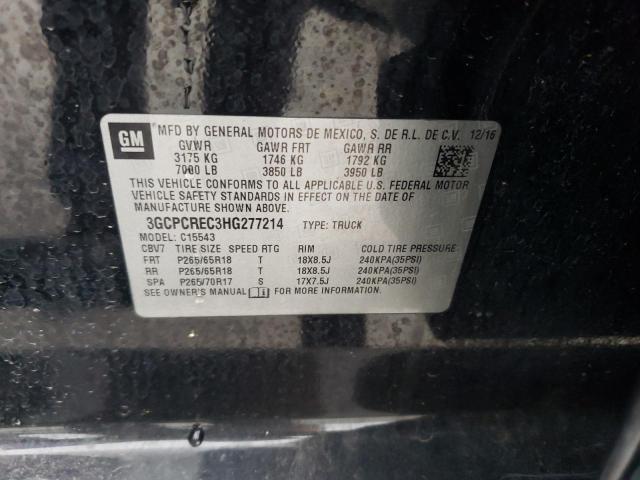 2017 Chevrolet Silverado C1500 Lt VIN: 3GCPCREC3HG277214 Lot: 46556064