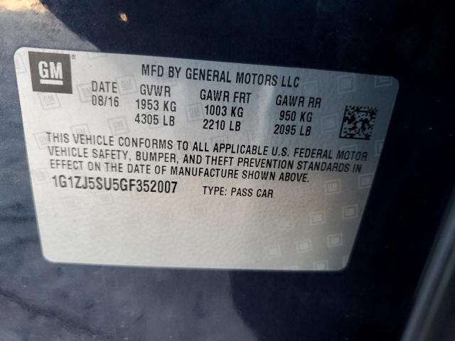 2016 CHEVROLET MALIBU HYB - 1G1ZJ5SU5GF352007