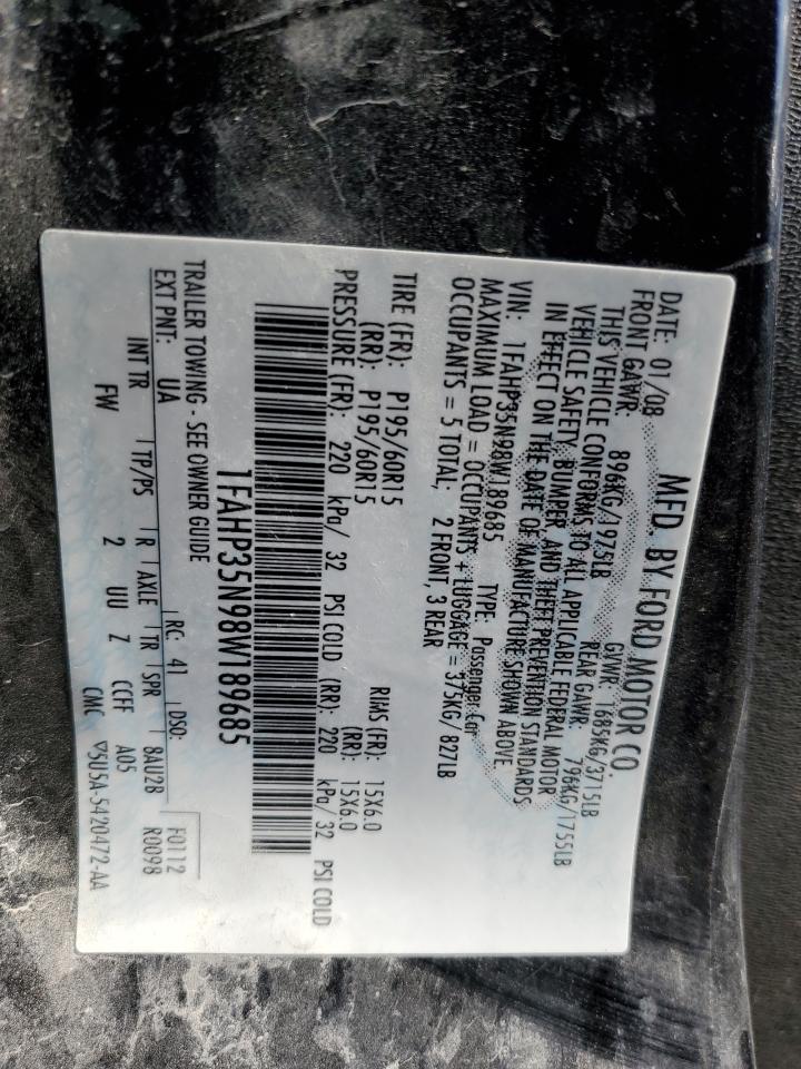 1FAHP35N98W189685 2008 Ford Focus Se