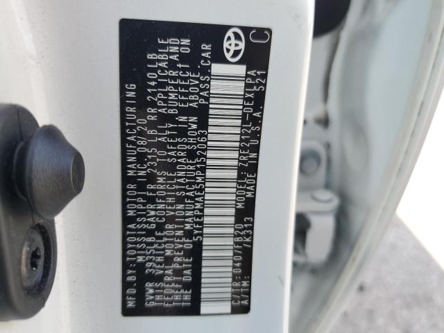 2021 TOYOTA COROLLA LE - 5YFEPMAE5MP152063