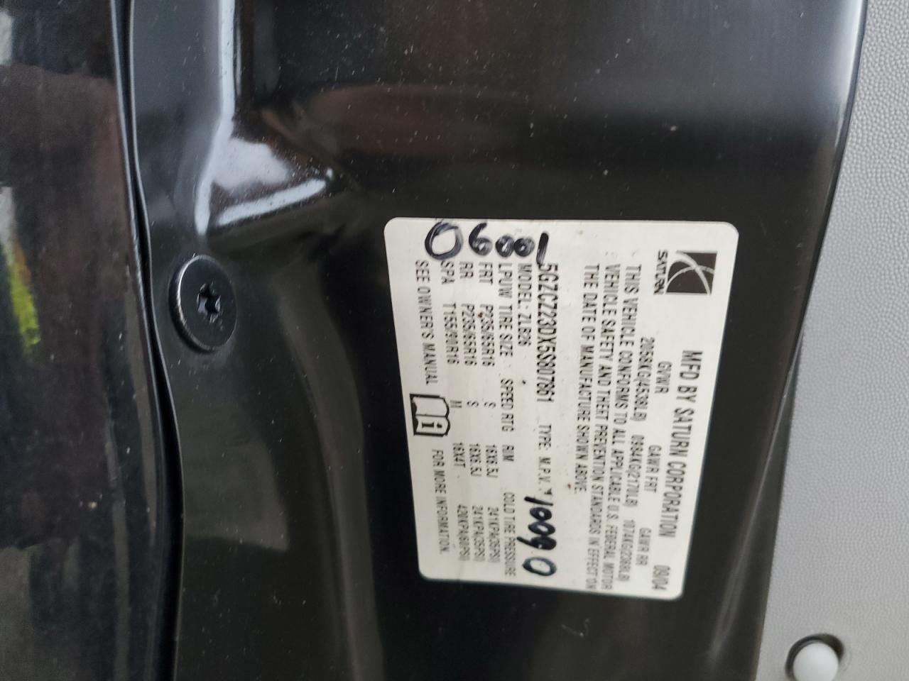 5gzcz23dx5s807861 5GZCZ23DX5S807861 2005 Saturn Vue