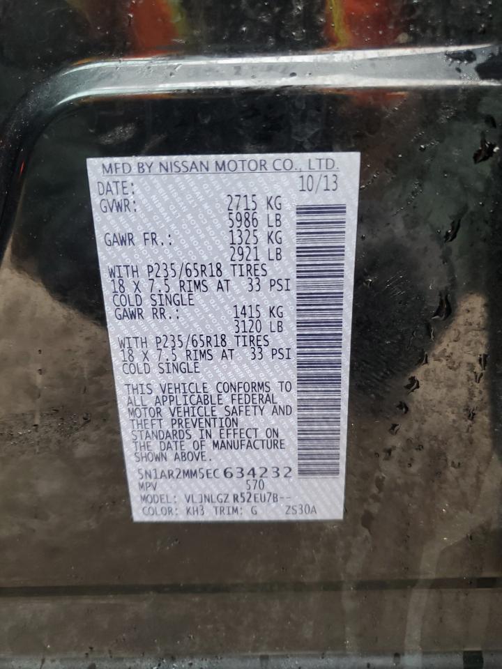 5N1AR2MM5EC634232 2014 Nissan Pathfinder S