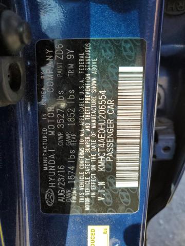 2017 Hyundai Accent Se VIN: KMHCT4AE0HU206554 Lot: 48084194