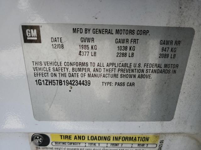 2009 Chevrolet Malibu 1Lt VIN: 1G1ZH57B194234439 Lot: 48810114