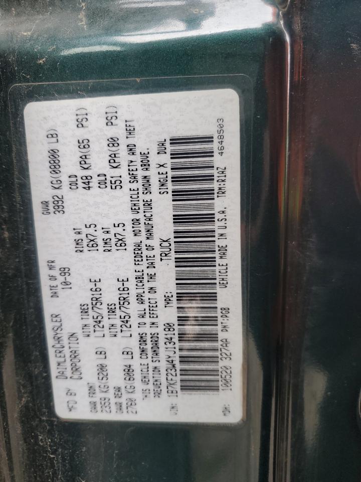 1B7KF23W4YJ134180 2000 Dodge Ram 2500