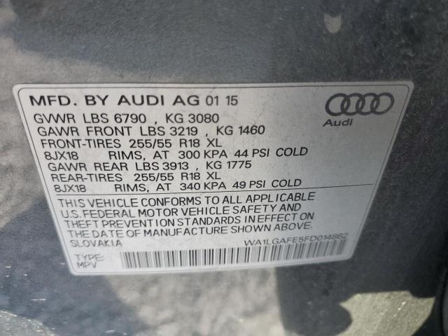 2015 AUDI Q7 PREMIUM - WA1LGAFE5FD014862