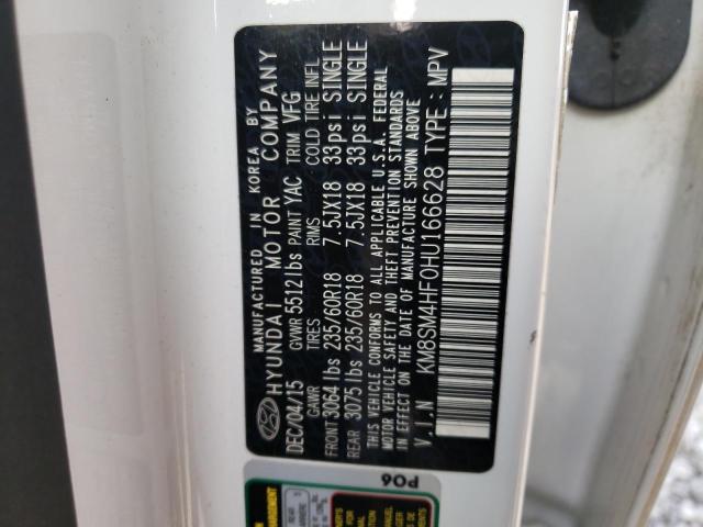 2017 HYUNDAI SANTA FE S - KM8SM4HF0HU166628