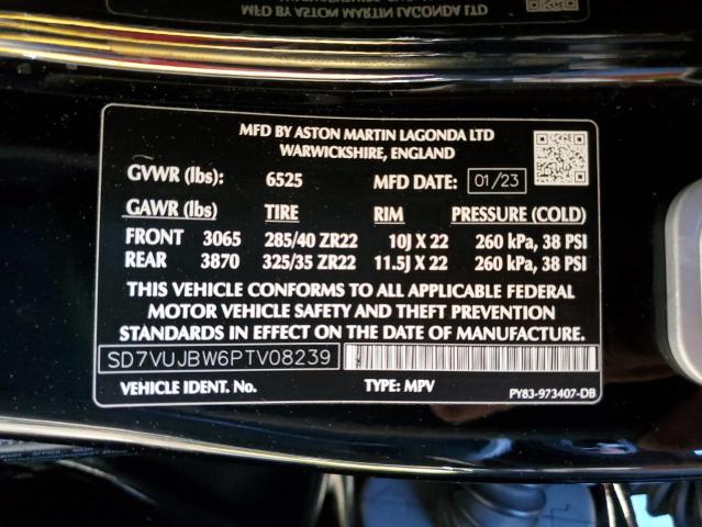 2023 ASTON MARTIN DBX 707 SD7VUJBW6PTV08239