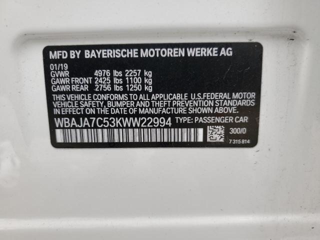 2019 BMW 530 XI - WBAJA7C53KWW22994