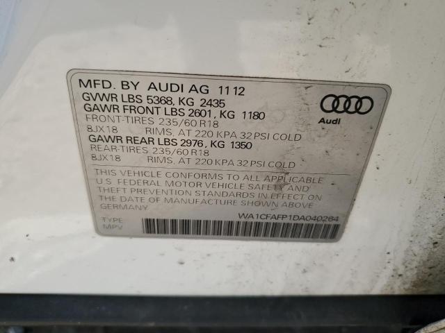 VIN WA1CFAFP1DA040264 2013 Audi Q5, Premium no.12