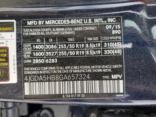 2016 Mercedes-Benz Gle 350 4Matic VIN: 4JGDA5HB8GA657324 Lot: 48739214