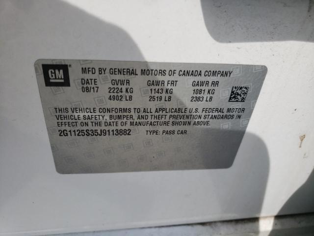 2018 CHEVROLET 10/1500 2G1125S35J9113882