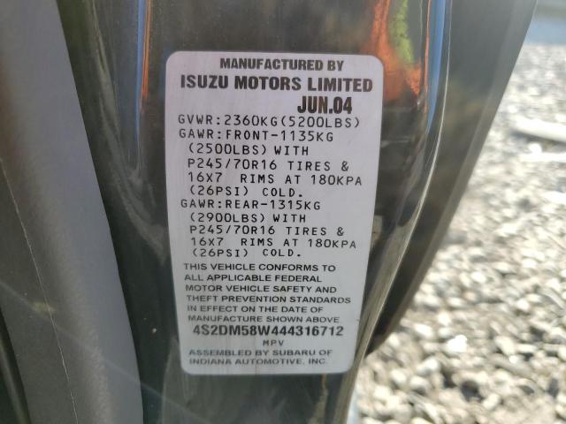 2004 Isuzu Rodeo S VIN: 4S2DM58W444316712 Lot: 46698664
