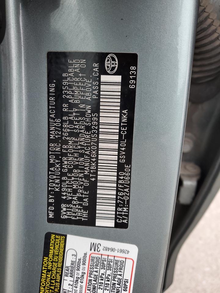 4T1BK46K07U532995 2007 Toyota Camry Le