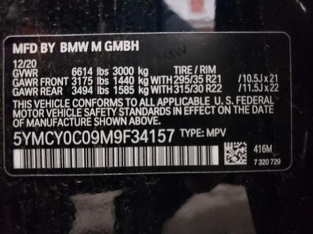 VIN 5YMCY0C09M9F34157 2021 BMW X6, M no.12