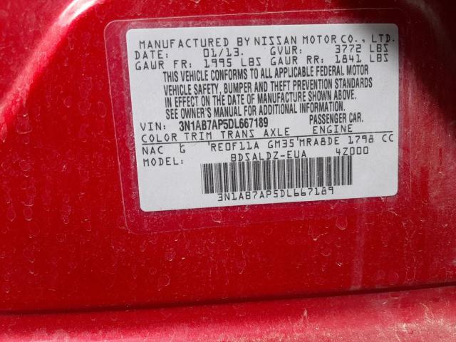 3N1AB7AP5DL667189 2013 Nissan Sentra S