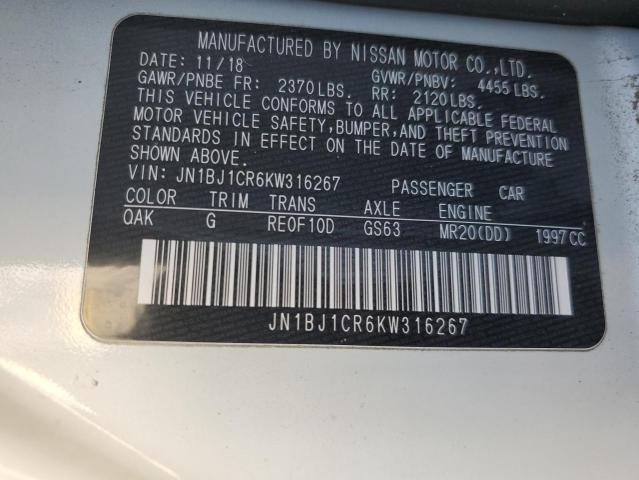 2019 NISSAN ROGUE SPOR - JN1BJ1CR6KW316267