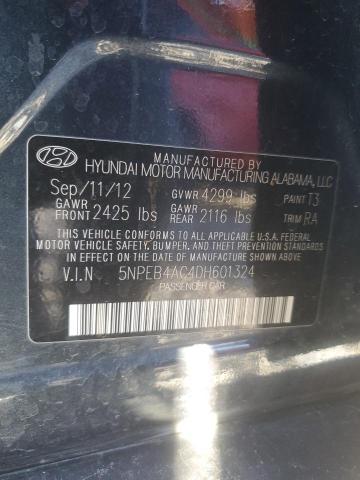 2013 Hyundai Sonata Gls VIN: 5NPEB4AC4DH601324 Lot: 46795844