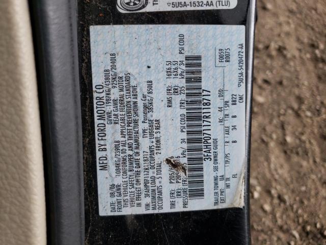 2007 Ford Fusion Se VIN: 3FAHP07117R118717 Lot: 45521224