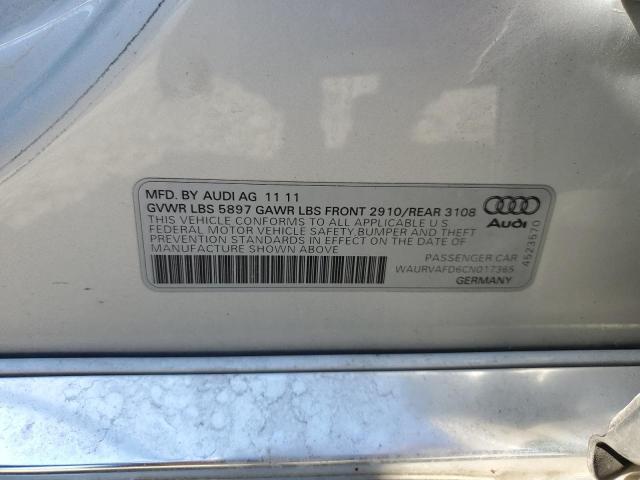 AUDI A8 2012 Серебристый