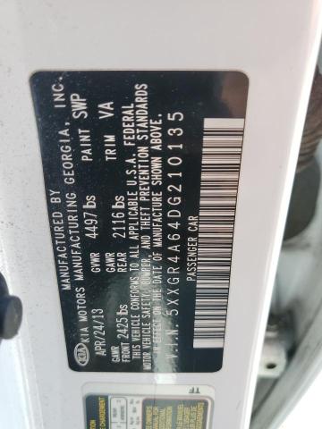 2013 Kia Optima Sx VIN: 5XXGR4A64DG210135 Lot: 47771894