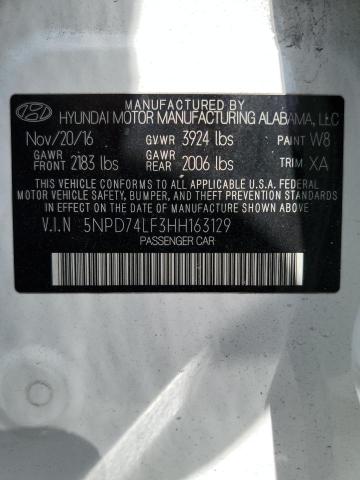 2017 HYUNDAI ELANTRA SE - 5NPD74LF3HH163129