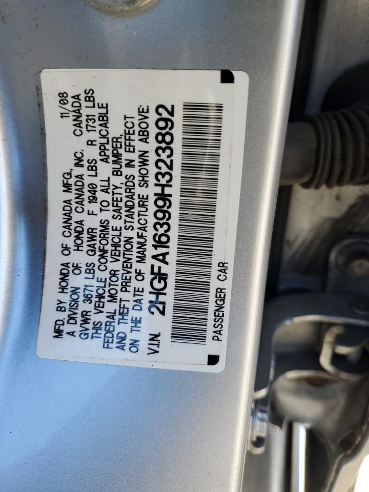 2HGFA16399H323892 2009 Honda Civic Vp