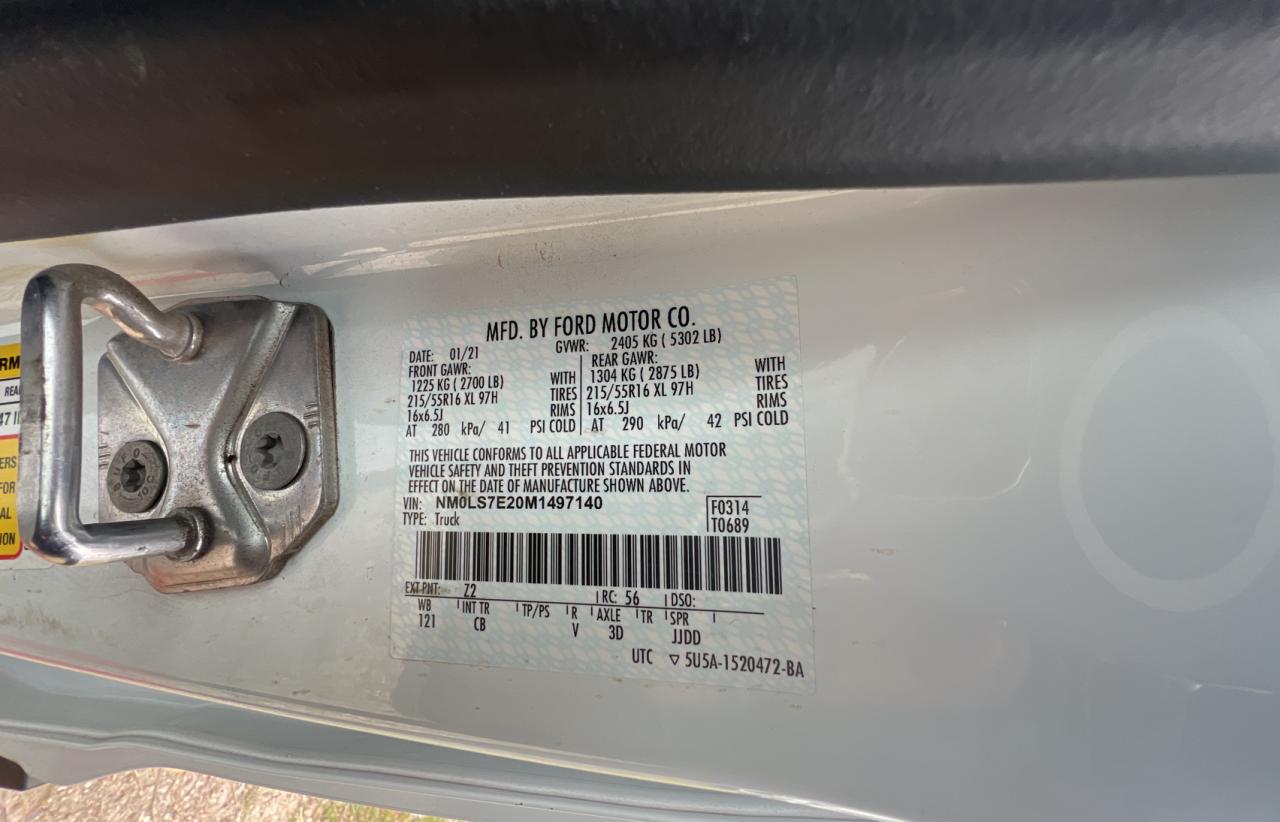 VIN: NM0LS7E20M1497140 2021 FORD TRANSIT