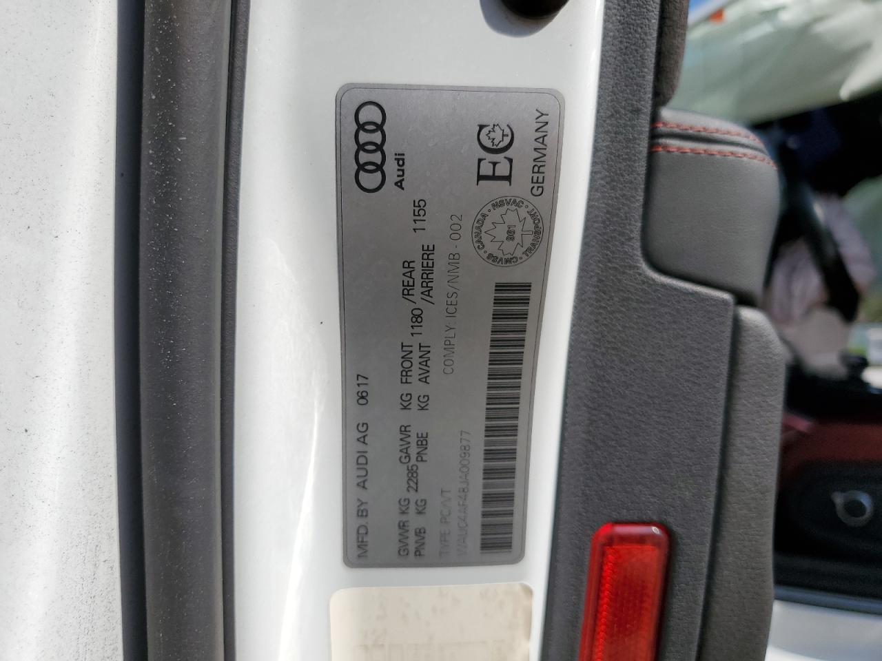 WAUC4AF48JA009877 2018 Audi S4 Prestige