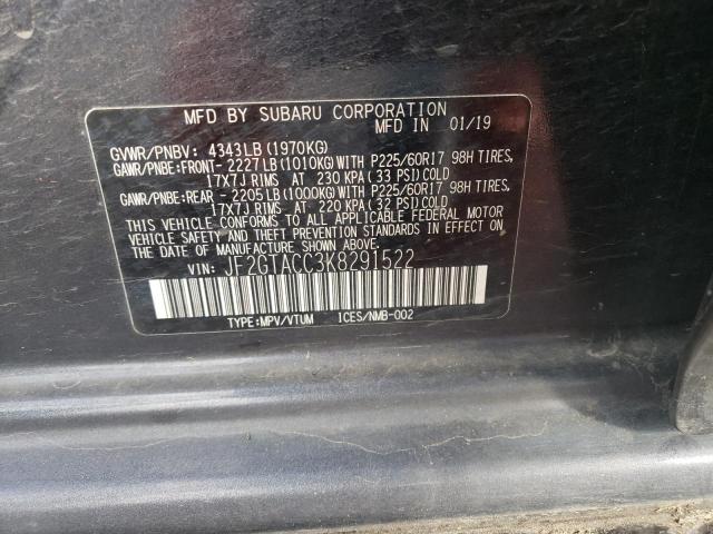 2019 SUBARU CROSSTREK - JF2GTACC3K8291522