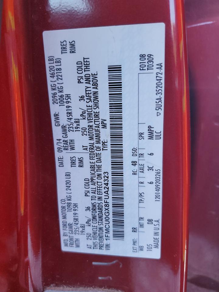 1FMCU0GX8FUA24323 2015 Ford Escape Se