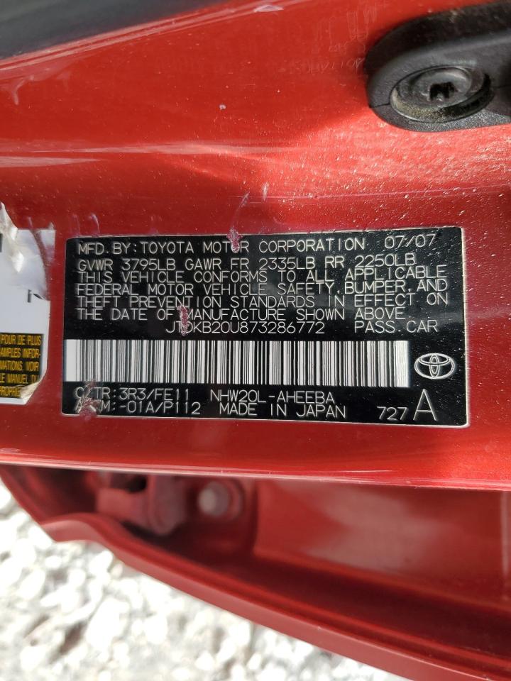 JTDKB20U873286772 2007 Toyota Prius