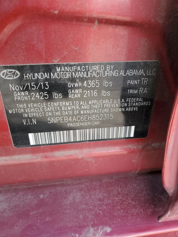 5NPEB4AC6EH852315 2014 Hyundai Sonata Gls