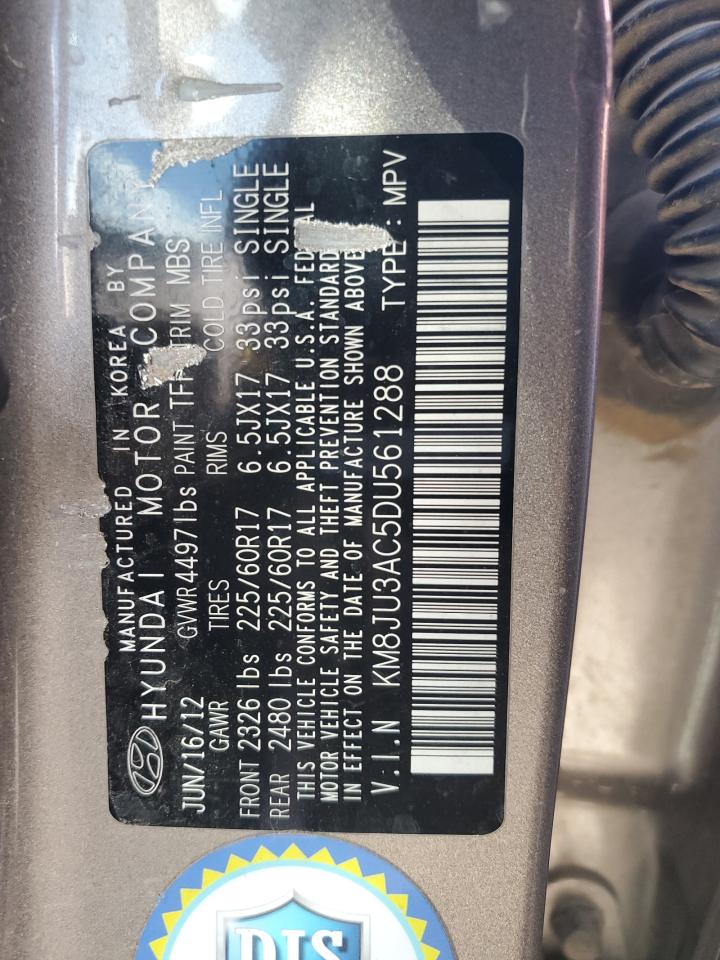 KM8JU3AC5DU561288 2013 Hyundai Tucson Gls