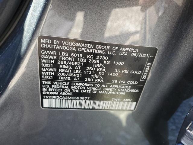 1V2SR2CA2MC593877 Volkswagen Atlas SEL 14