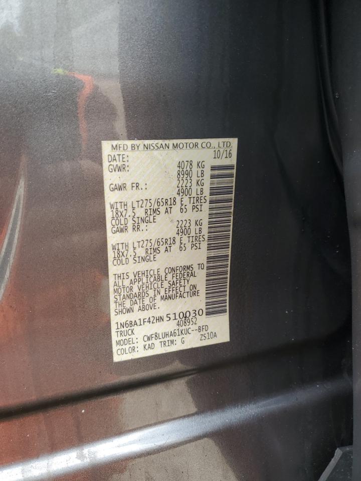 1N6BA1F42HN510030 2017 Nissan Titan Xd Sl