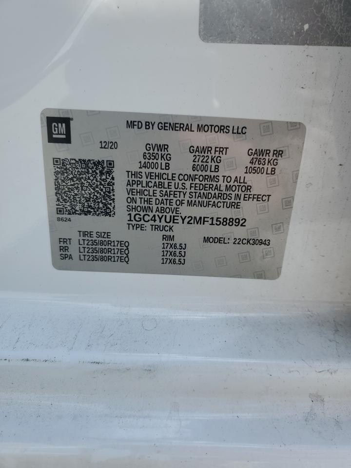 1GC4YUEY2MF158892 2021 Chevrolet Silverado K3500 Ltz