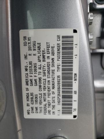 2008 Honda Accord Lxp VIN: 1HGCP26468A099235 Lot: 48157564