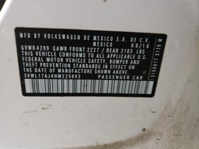 2017 VOLKSWAGEN JETTA SEL - 3VWL17AJ4HM225893