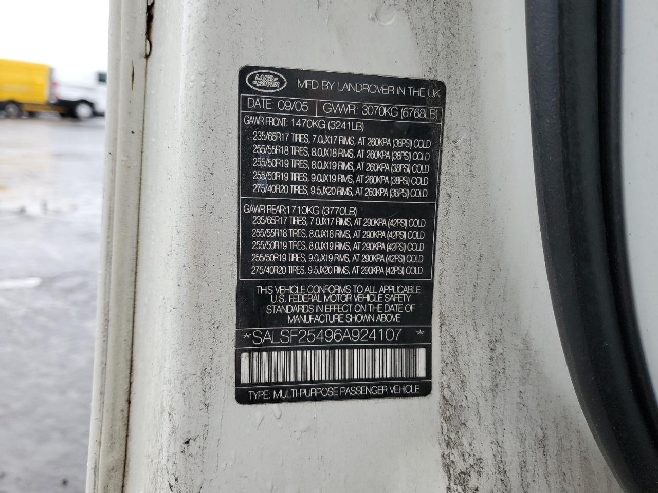 SALSF25496A924107 2006 Land Rover Range Rover Sport Hse