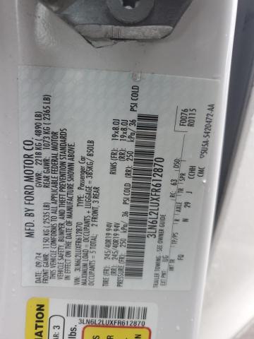 2015 Lincoln Mkz Hybrid VIN: 3LN6L2LUXFR612870 Lot: 50482074