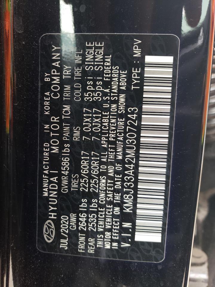 KM8J33A42MU307243 2021 Hyundai Tucson Limited