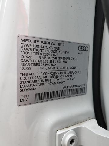 2019 AUDI Q8 PREMIUM - WA1BVAF11KD047379