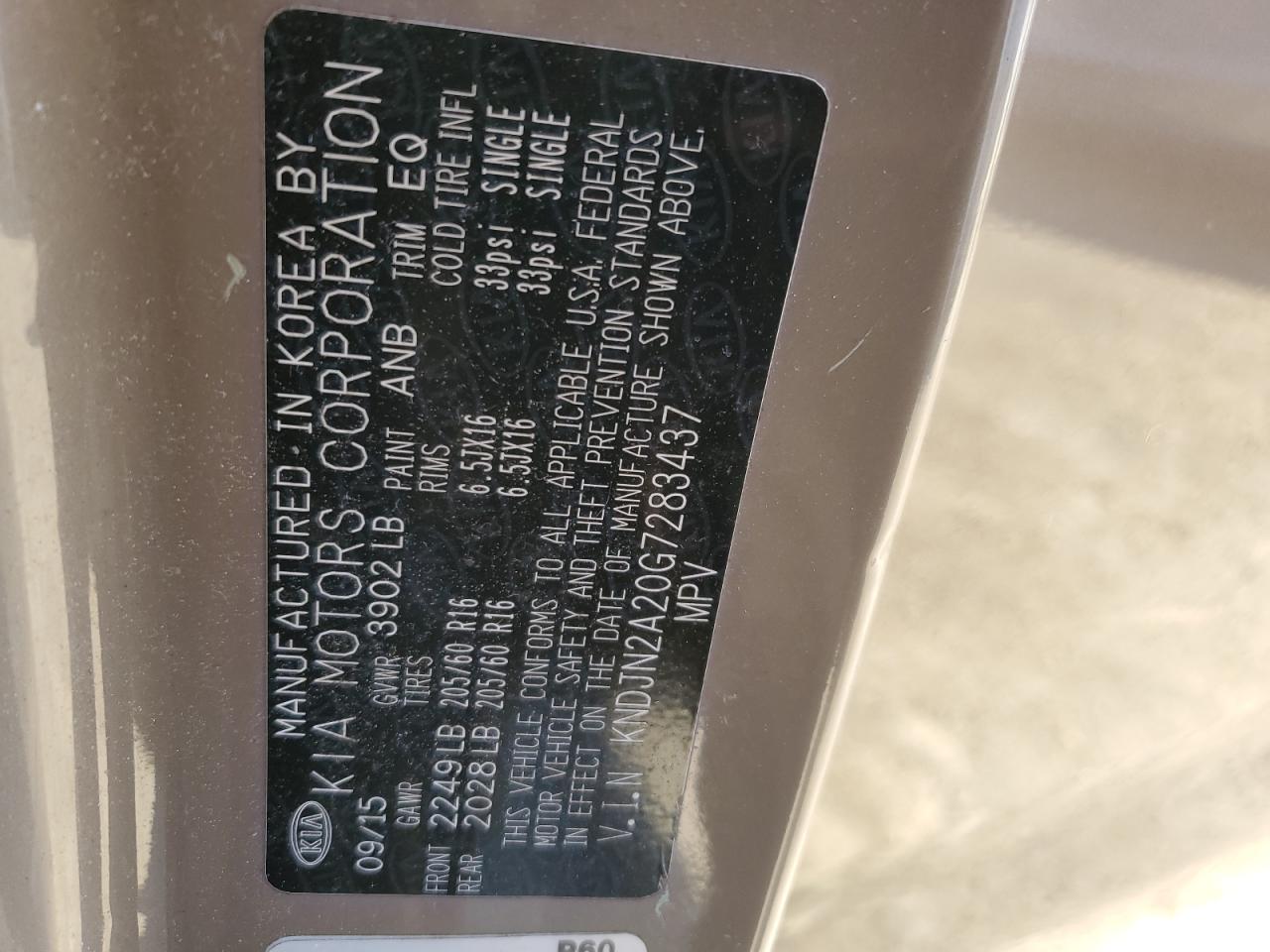 KNDJN2A20G7283437 2016 Kia Soul