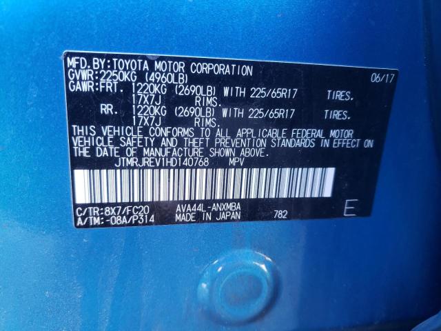 2017 TOYOTA RAV4 HV LE - JTMRJREV1HD140768