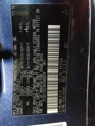 2019 Toyota Sienna Le VIN: 5TDKZ3DC4KS989019 Lot: 48366684