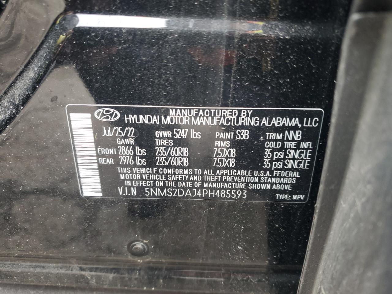 Lot #3028270793 2023 HYUNDAI SANTA FE S