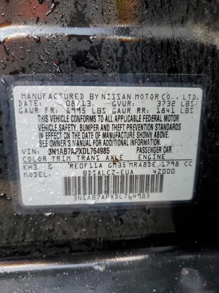 3N1AB7APXDL764985 2013 Nissan Sentra S